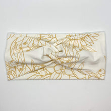 Load image into Gallery viewer, Never Old White-n-Gold Twist Headband