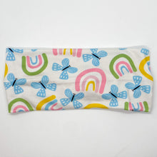 Load image into Gallery viewer, Rainbows and Butterflies Twist Headband