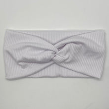 Load image into Gallery viewer, Ribbed White Twist Headband