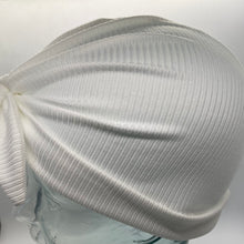 Load image into Gallery viewer, Ribbed White Head Wrap