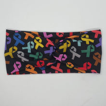 Load image into Gallery viewer, Black (SKINNY ONLY) Multicolor Ribbon Twist Headband