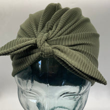 Load image into Gallery viewer, Ribbed Olive Head Wrap