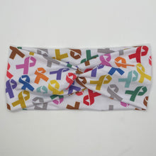 Load image into Gallery viewer, White Multicolor Ribbon Twist Headband