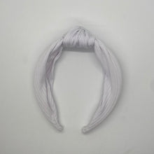 Load image into Gallery viewer, White Top Knot Headband