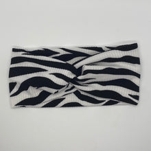 Load image into Gallery viewer, Ribbed Zebra (SKINNY only) Twist Headband