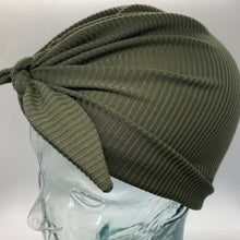 Load image into Gallery viewer, Ribbed Olive Head Wrap