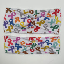 Load image into Gallery viewer, White Multicolor Ribbon Twist Headband