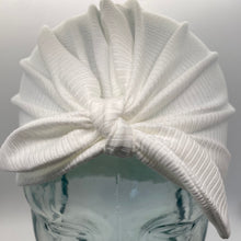 Load image into Gallery viewer, Ribbed White Head Wrap
