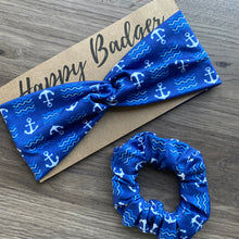 Load image into Gallery viewer, Anchors Aweigh Twist Headband
