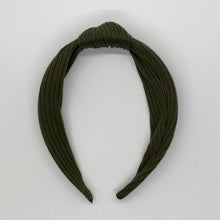 Load image into Gallery viewer, Army Green Top Knot Headband