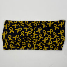 Load image into Gallery viewer, Gold Ribbon Twist Headband