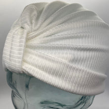 Load image into Gallery viewer, Ribbed White Head Wrap