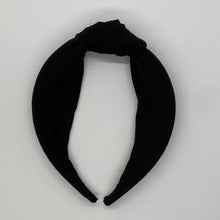 Load image into Gallery viewer, Black Top Knot Headband