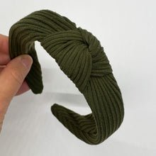 Load image into Gallery viewer, Army Green Top Knot Headband