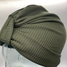 Load image into Gallery viewer, Ribbed Olive Head Wrap