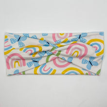 Load image into Gallery viewer, Rainbows and Butterflies Twist Headband
