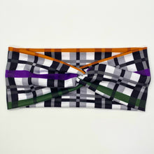 Load image into Gallery viewer, Midnight Harvest Plaid Twist Headband
