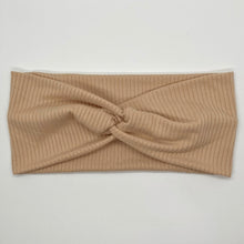 Load image into Gallery viewer, Ribbed Tan Twist Headband
