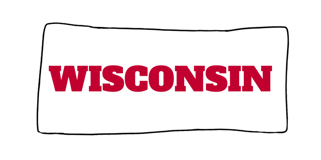 Classic Wisconsin in White Twist Headband