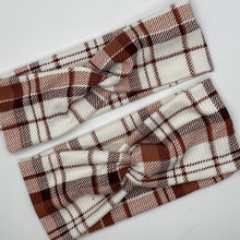 Load image into Gallery viewer, Ribbed Autumn Plaid Twist Headband
