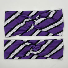 Load image into Gallery viewer, Purple Striped Twist Headband
