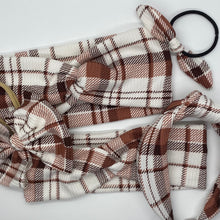 Load image into Gallery viewer, Ribbed Autumn Plaid Twist Headband
