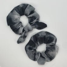 Load image into Gallery viewer, Black Tie Dye Scrunchie
