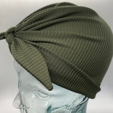 Load image into Gallery viewer, Ribbed Olive Head Wrap
