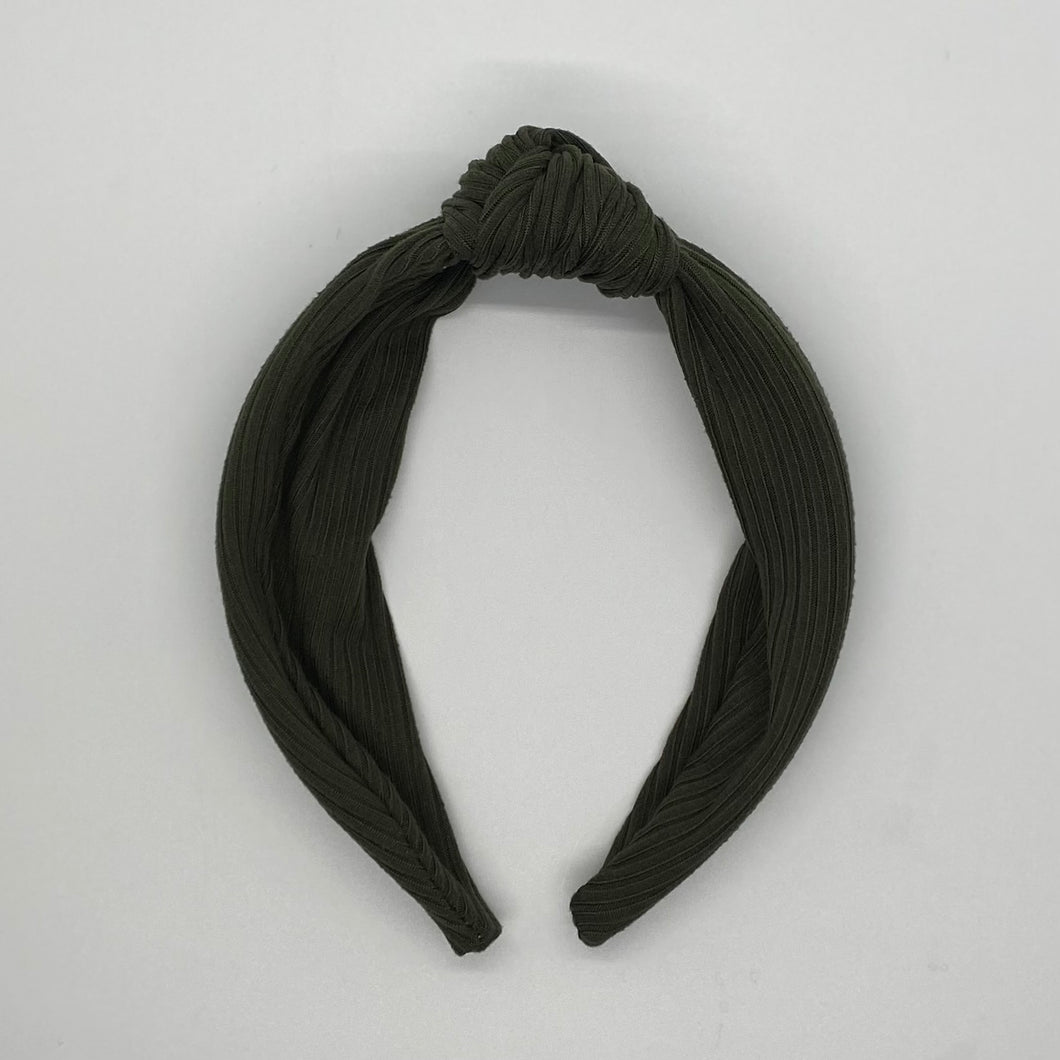 Olive Top Knot Headband