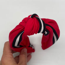 Load image into Gallery viewer, Red MU Top Knot Headband
