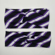 Load image into Gallery viewer, Black Striped Twist Headband
