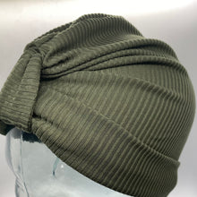 Load image into Gallery viewer, Ribbed Olive Head Wrap
